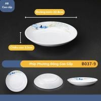 ราคา สไตล์ญี่ปุ่น B037 จานดอกไม้ตะวันออกทรงกลมเมลามีน (49460653389)