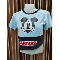 ราคา E25 เสื้อครอปผู้หญิงลายมิกกี้เมาส์ มือสองสวยๆ (51509592908)