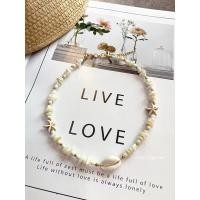 ราคา Necklace สร้อยคอหินขาวเปลือกหอย ปลาดาวขาว หอยเบี้ย (10170722980)