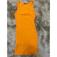 ราคา เดรสสั้นแขนกุดสีส้มสด (42857437113)