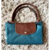 ราคา กระเป๋า Longchamp size M สีฟ้า หูสั้น พร้อมที่จัดทรงกระเป๋า (25043513426)