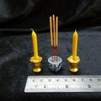 ราคา ธูปเทียนดินปั้นจิ๋ว /1 เซ็ต=เทียน 2 กระถางธูป 1 (7514853694)
