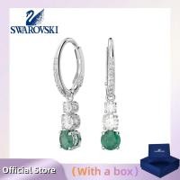 ราคา SWAROVSKI เครื่องประดับเงินแท้ ส925 (พร้อมกล่อง)สวารอฟสกี้ ยังคงดึงดูดต่างหูขนาดใหญ่ - ตัดกลม ชุดพร้อมอัญมณี สีเขียว (47210962913)