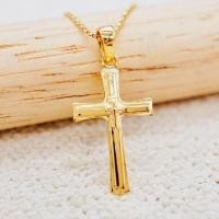 ราคา [ PCPY Jewelry ] จี้ไม้กางเขนทองคำแท้ ทองคำแท้9K (ทอง37.5%) มี 3 สี สีทองคำ / สีทองคำขาว / สีทองชมพู [9KPP758] (23137010681)