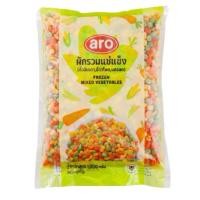 ราคา delivery ผักรวมแช่แข็ง (ถั่วลันเตา,ข้าวโพด,แครอท) เอโร่ 1 กก. frozen mixed vegetables aro (41768176543)