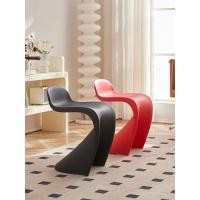 ราคา Thickened plastic stool modern simple household Panton chair sturdy and durable commercial dining t (48602325358)