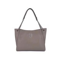 ราคา พร้อมส่ง‼️TORY BURCH Britten Small Slouchy Leather Tote Bag French Gray (13751939600)
