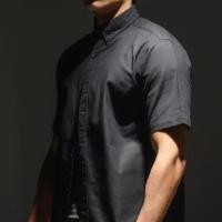 ราคา era-won เสื้อเชิ้ต รุ่น OXFORD SHORT-SLEEVED SHIRT สี Black (29530935943)