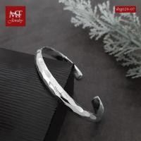 ราคา MT กำไลเงินแท้ ลายค้อนทุบ ตัวซี หน้ากว้าง 7 มม ข้อมือ 17 18 ซม Bangle (sbg029-07) MT Jewelry มณีธารา (3717568780)