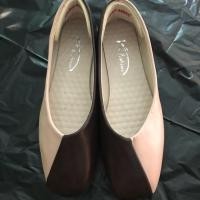 ราคา รองเท้าส้นเตี้ย เบอร์ 37 สีทูโทนชมพู น้ำตาล (1213801886)