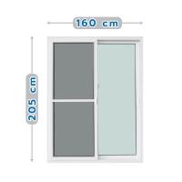 ราคา WINDOW ASIA ประตูบานเลื่อน UPVC S-S มุ้ง 160x205 ซม. สีขาว จัดส่งโดย HomePro (40552517254)