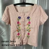ราคา เสื้อมือสอง ครอป แขนสั้น แขนยาว ใส่ไปเที่ยว วัยรุ่น ลายดอก แฟชั่น ซีทรู ลายสก็อต เอวลอย เปิดไหล่ ผ้ายืด คาเฟ่ (18186285149)
