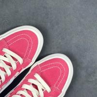 ราคา ♞,♘,♙2024 Vans SK8-Hi Vault OG รองเท้าผ้าใบลําลอง ข้อสูง ลายตารางหมากรุก สีชมพู สีขาว 2025 (26489749921)