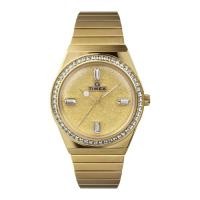 ราคา TIMEX TW2W10500 Q Crystal นาฬิกาข้อมือผู้หญิง สายสแตนเลส สีทอง หน้าปัด 36 มม. (24352991274)