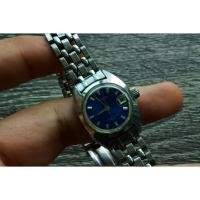 ราคา นาฬิกา Vintage มือสองญี่ปุ่น Citizen Cosmo Star Date ระบบ Automatic ผู้หญิง ทรงกลม กรอบเงิน หน้าปัดสีน้ำเงิน 23mm (17605800445)