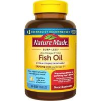 ราคา Nature Made Extra Strength Omega 3 Oil s 2800mg Oil Omega 3 s as Eth Esters for Healthy Heart Eyes Mood port 60 Softgels 30 Day ply (48861018655)