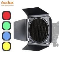 ราคา พร้อมส่ง Godox BD-04 Barn ประตู + ตารางรังผึ้ง + 4 สีสำหรับ Reflector มาตรฐาน (9519636475)