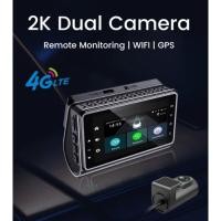 ราคา กล้องติดรถใส่ซิม4g WIFI GPSกล้องหน้า2Kกล้องหลัง1080Pพร้อมเมม32GB (54955073427)