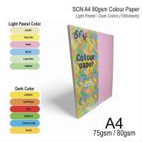 ราคา SCN A4 กระดาษสี 80แกรม / กระดาษถ่ายเอกสาร / กระดาษพิมพ์ A4 75/80แกรม คละสี (100แผ่น/แพ็ค) (57610455100)
