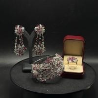 ราคา เซ็ต แหวน ต่างหู กำไลข้อมือ ทับทิมสยาม ตัวเรือนเงินแท้ (27094130725)