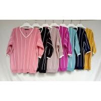 ราคา เสื้อไหมพรมคอวีแขนสามส่วนจั๊มปลายแขนจั๊มเอว อก34-40งานsara#มีสีเหลือง (3264603293)