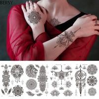 ราคา BESY Henna Tattoo ผู้ชายอินเดียดอกไม้ Water Transfer Decals Creative สีน้ําตาล Mehndi สติกเกอร์มืองานแต่งงานเครื่องมือลูกไม้เด็กชั่วคราว Tattoo (49760561431)