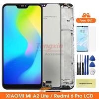 ราคา 5.8 4 "Mi A2 Liteหน้าจอสําหรับXiaomi Mi A2 LiteจอแสดงผลLcd Touch Screen Digitizer AssemblyกรอบสําหรับRedmi 6 Pro Redmi6 Pro (55458770945)