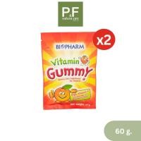 ราคา (2ชิ้น) BIOPHARM Vitamin C Gummy 60 g. - ไบโอฟาร์ม วิตามินซี กัมมี่ เยลลี่ผสมวิตามินซี ขนาด 60 กรัม (23786474058)