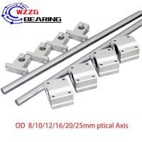 ราคา แพคเกจรวมกัน Linear Optical Axis Rail Shaft OD8/10/12mm 200 600mm + SCS8/10/12UU Linear Bearing Blocks + SK8/10/12 Bearing (55908763123)