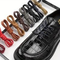 ราคา เชือกรองเท้าแบบกลม Oxford 1 คู่ใหม่ กันน้ำ หนัง เชือกเชือกรองเท้าฝ้ายสีดำ สีน้ำตาลเข้ม เชือกรองเท้าขี้ผึ้ง สำหรับรองเท้าบู๊ต รุ่นผู้ชาย สไตล์อังกฤษ แบบยาวสั้น หยาบ (43264458556)