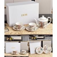 ราคา Dior Fengming Chaoyang Series Tableware High end Bone Porcelain Afternoon Tea Coffee Cup Plate Teapot Plate Set (43125859025)