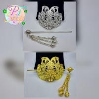 ราคา รัดเกล้า เครื่องประดับผมลายไทย รัดเกล้าสีทอง รัดเกล้าสีเงิน เครื่องประดับชุดไทย PT Shop (49105277189)