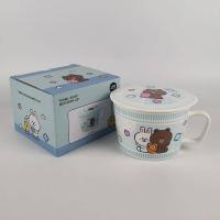 ราคา Line Friends Brown & Cony 700ml Ceramic Soup Mug With Lid LFC13951 (21774815983)