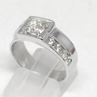 ราคา จิวเวอร์รี่มือสอง ของแท้ แหวนทองขาวฝังเพชรแท้เม็ดหลักขนาด 0.72 กะรัต (40180127441)