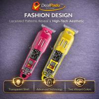 ราคา DealPadu โปร่งใสผม Clipper ชาร์จไร้สาย Silent USB Trimmer Mesin Rambut (53910939783)