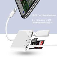 ราคา 4 in 1 USB กล้องอะแดปเตอร์ OTG สาย SD TF Card กล้องการเชื่อมต่อชุดสําหรับ iphone 6 7 X 8 8 PLUS สําหรับ ipad Air (51458780677)