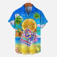 ราคา เสื้อผู้ชายเทศกาลสงกรานต์ 2026 สีฟ้า พิมพ์ลายสงกรานต์ (43980595497)