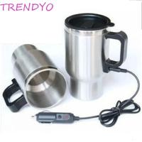 ราคา TRENDYO กาต้มน้ําไฟฟ้าในรถยนต์, สแตนเลส 12V ถ้วยทําความร้อนในรถยนต์, คุณภาพสูงพร้อมที่จับพร้อมฝาปิด Double-Wall Travel แก้วเก็บความร้อนอุ่น Travel (27344770095)