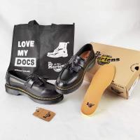 ราคา Dr.Martens Genuine Leather Men and Women Casual Loafers Unisex Slip On Tassel Leather Loafers 35-45 (24613785239)
