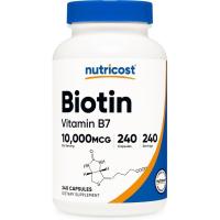 ราคา Nutricost Biotin ( B7) 10000mcg (10mg) 240 แคปซูลมังสวิรัติ Gluten Quick Release NonGMO (46210887445)