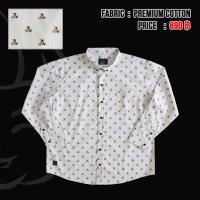 ราคา Moodum เสื้อเชิ้ตคนอ้วน ทำงาน ลายสมอเรือ สีขาว รอบอก 48 - 62" (XL - 4XL) (5154206953)