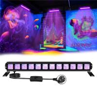 ราคา ALISONDZ UV Disco DJ Light, 395nm Blacklight Concert LED UV Wall Washer Light, Dyeing Light ปรับ 40LED แถบ 36W LED Wall Washer Disco DJ (55359475520)