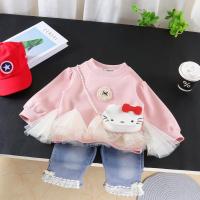 ราคา ใหม่ฤดูใบไม้ผลิฤดูใบไม้ร่วงเด็กเสื้อผ้าเด็กสาวสูทลูกไม้ตกแต่งเสื้อกันหนาว+กางเกงผ้ายีนส์2ชิ้น/เซ็ตแฟชั่นเด็กวัยหัดเดินสาวสบายๆหวานวอร์ม0-5ปี (49807328667)