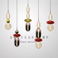 ราคา โคมไฟระย้ากระจกสีสุดสร้างสรรค์ โมเดิร์น มินิมอล LED โคมไฟแขวนห้องนอน ห้องครัว ร้านอาหาร บาร์ คาเฟ่ (52504704601)