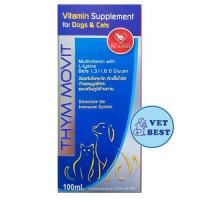 ราคา Thymmovit 100 ml วิตามินรวม สุนัข-แมว มีไลซีน เสริมภูมิ ช่วยให้อยากอาหาร (5215510751)