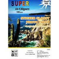 ราคา กระดาษสติ๊กเกอร์ เนื้อมันวาว Super Glossy Photo Sticker Paper 130 G (แพ็คละ 100 แผ่น) Sticker Super GLOSSY PHOTO PAPER (11056375901)