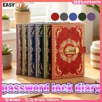 ราคา จัดส่งรวดเร็ว สมุดจดบันทึกล็อคได้ A5 สมุดไดอารี่มีล็อค ปกหนัง กระดาษ100แผ่น 80g มีเส้น (53810757637)
