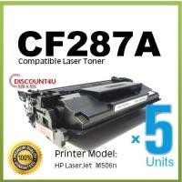 ราคา ** Pack 5** Discount4U ตลับหมึกเลเซอร์ Toner HP CF287A 87A ใช้กับ HP M506M506n/M506dn/M506x/M506dh/MFP M527dn/MFP M527f (6919052245)