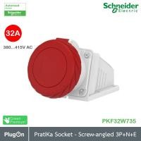 ราคา Schneider Power Plug รุ่นกันน้ำพิเศษ 3P+E+N 32A 380...415V AC l PKF32W735 l PlugOn (22431575390)