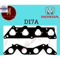 ราคา ประเก็นไอดี-ไอเสีย HONDA D17A CIVIC DIMENSIONเหล็กล้วน1700CC 16V C/V 2000 VTEC ยี่ห้อ oshikawa (22082174389)
